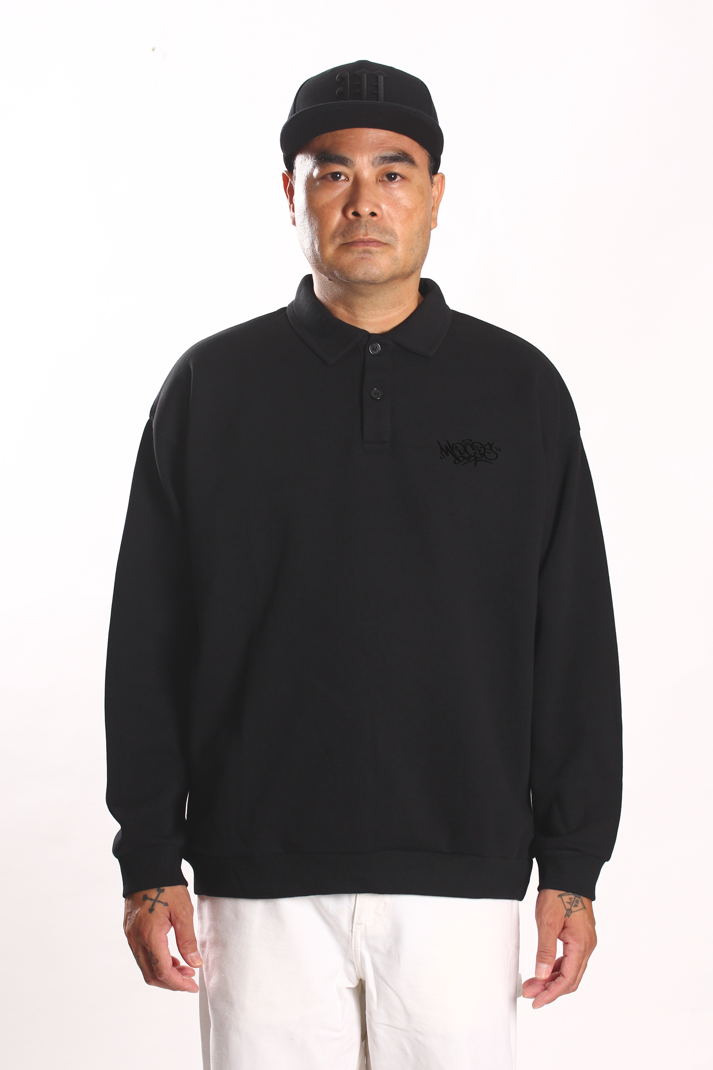 WPCPS Handstyle Embro LS Shirt — Black