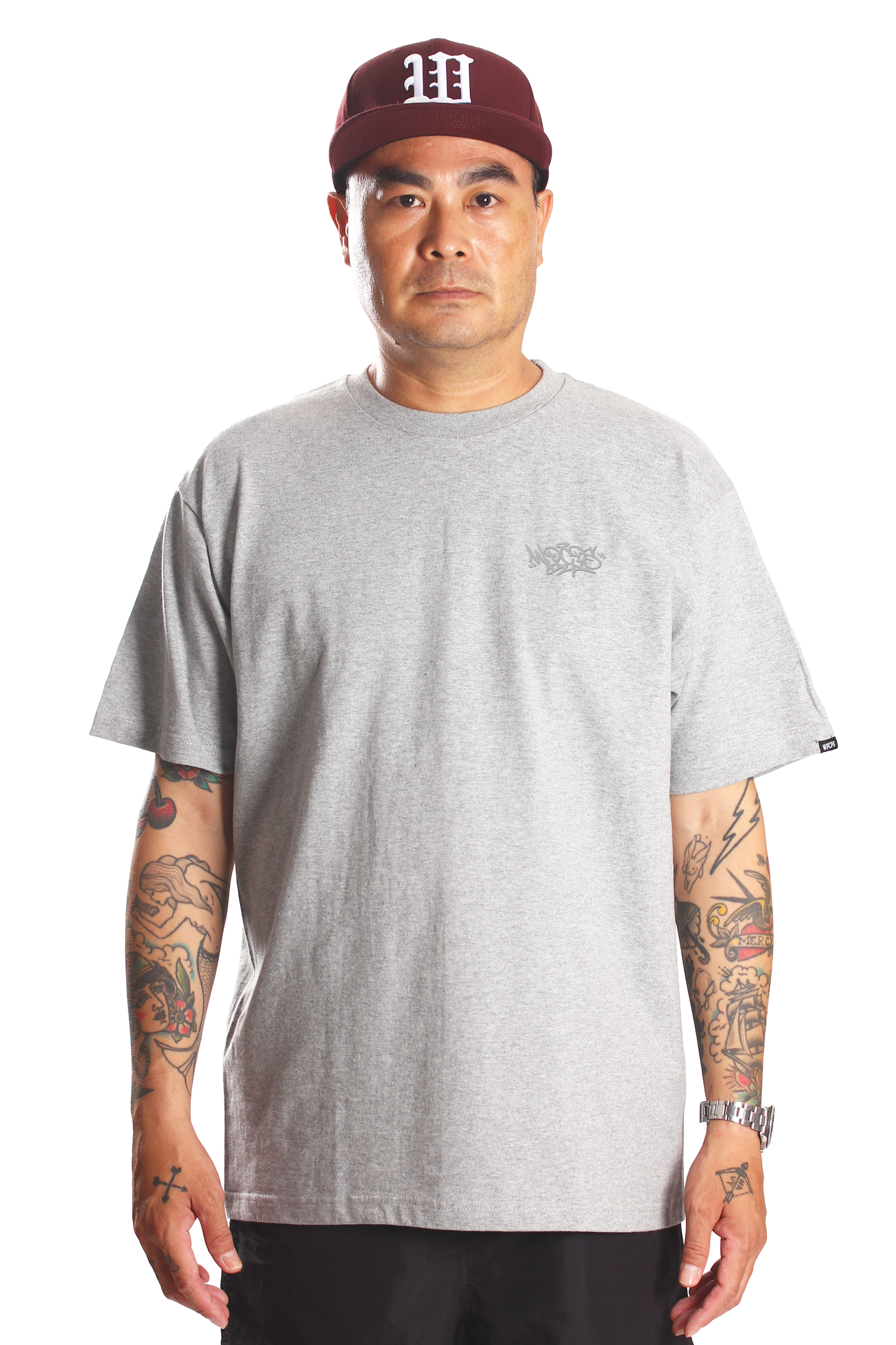 WPCPS Handstyle Embro Tee — Grey