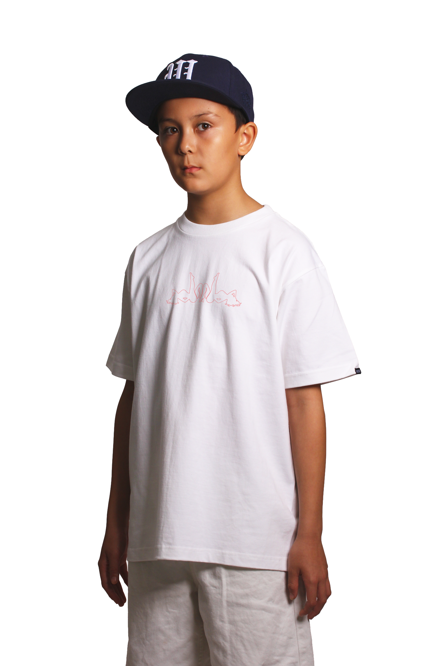 Daily Pleasure 'ATA' Outline Tee — White