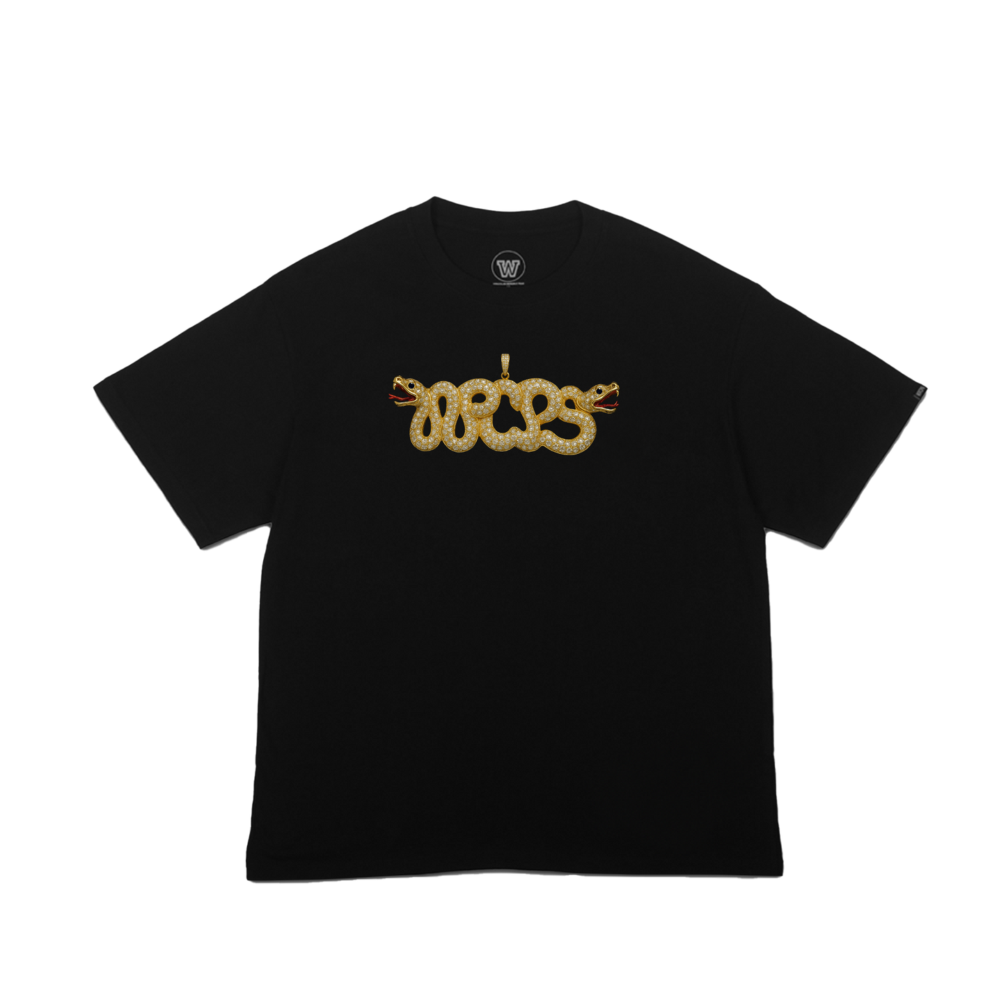 Golden Serpent Bling Tee (Black)