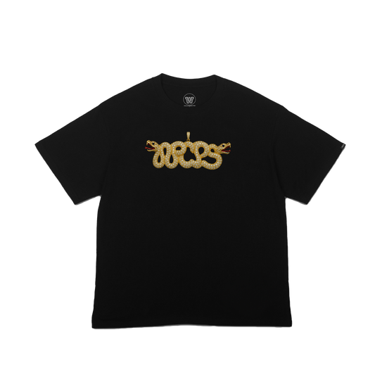 Golden Serpent Bling Tee (Black)