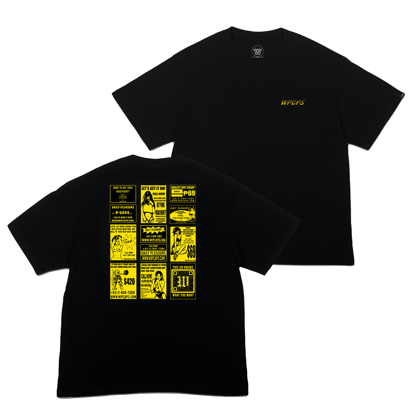 WPCPS 'Yellow Pages' Tee — Black