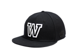'W' Black Fitted