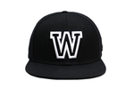 'W' Black Fitted